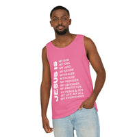 Christian JESUS IS Tank - White