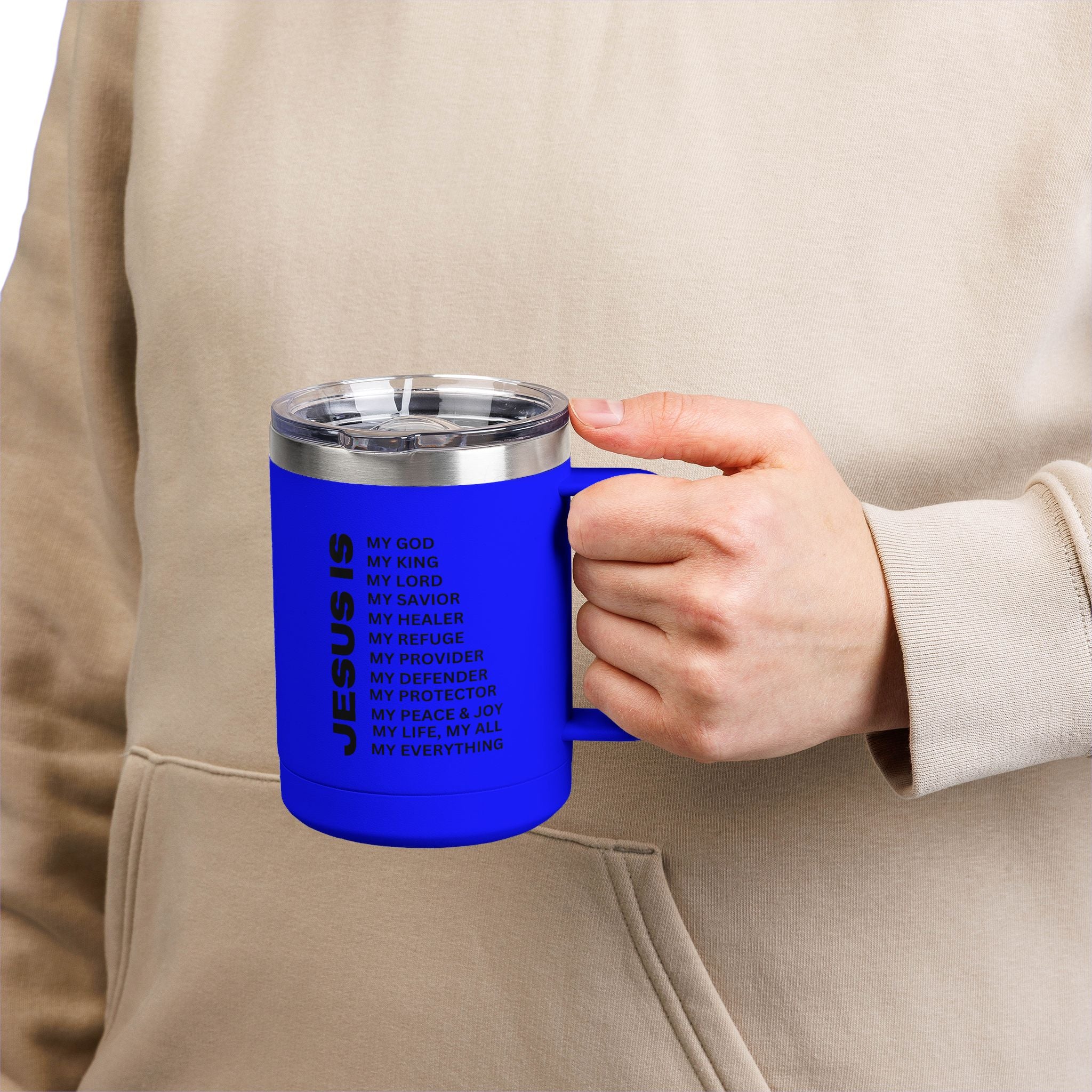 Christian Jesus Is 15oz Tumbler - Black