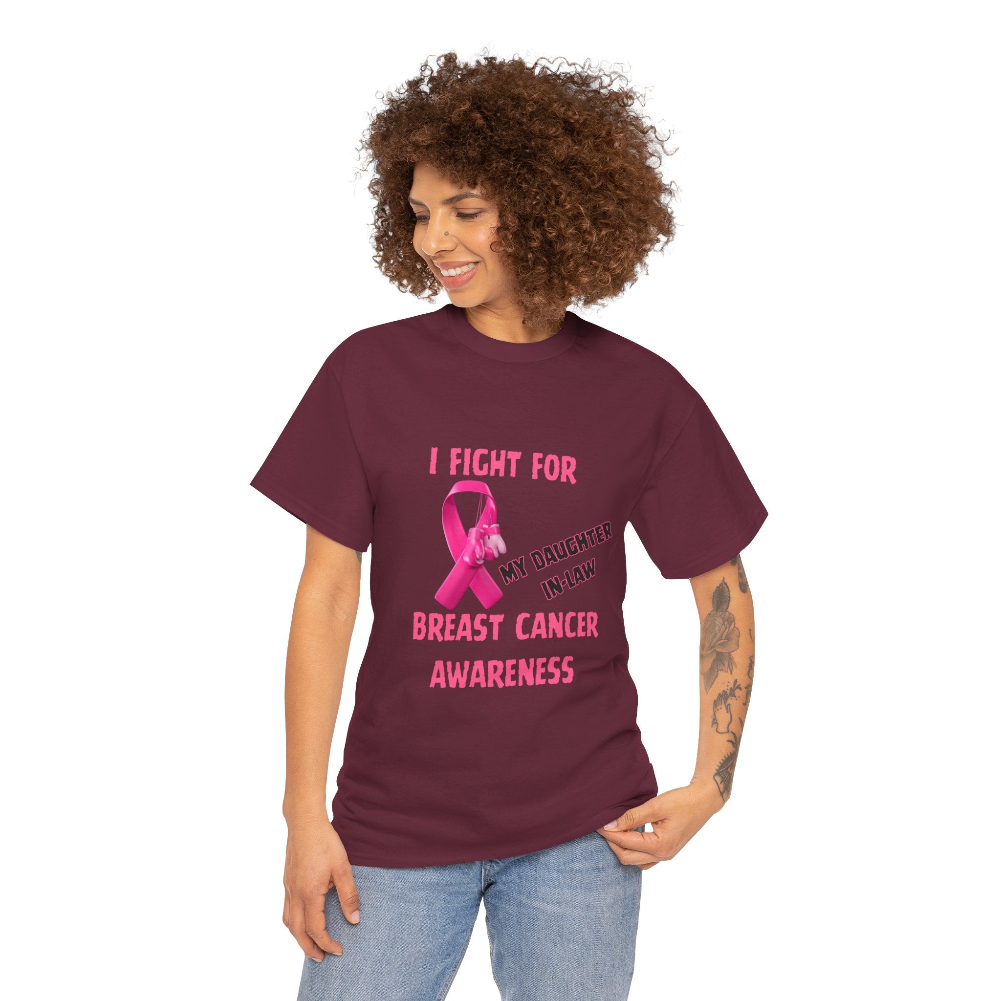 I Fight For My Daughter In-Law Pink Ribbon Tee