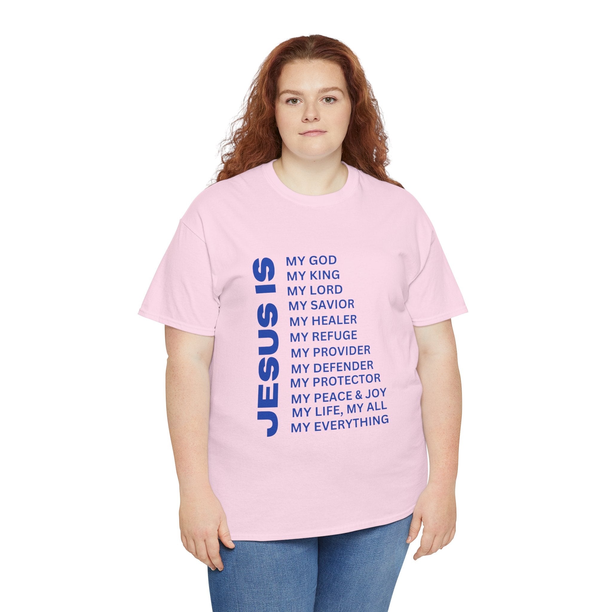 Christian JESUS IS T-Shirt - Blue