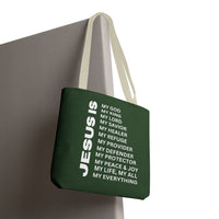Christian JESUS IS Tote Bag - Green