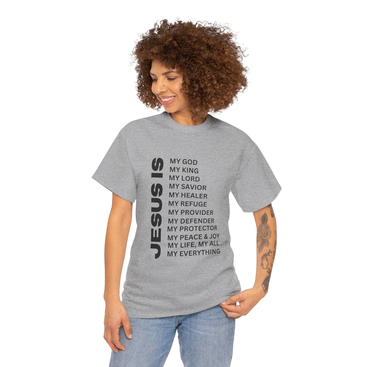 Christian JESUS IS T‑Shirt - Black