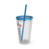 Bible Emergency Numbers 16oz Tumbler with Straw