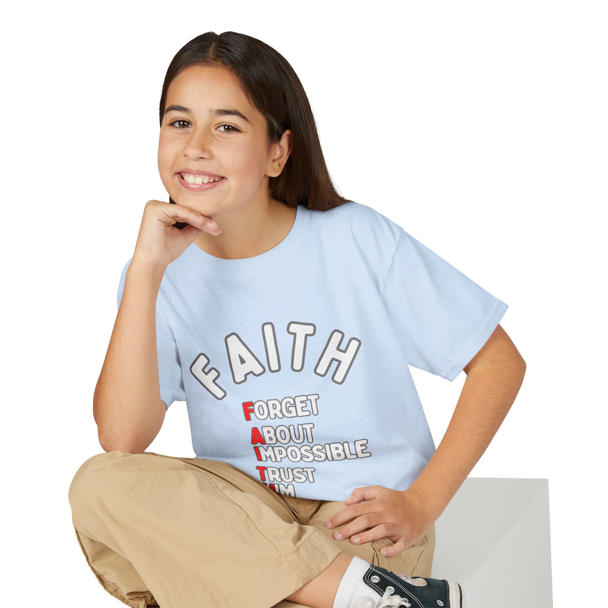Forget About Impossible, Trust Him Youth Christian Tee