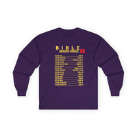 Bible Emergency Numbers Long Sleeve Tee - Gold