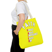 FAITH: Forget About Impossible, Trust Him Tote - Yellow