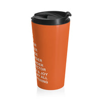Christian JESUS IS Orange Stainless Steel Travel Mug - White