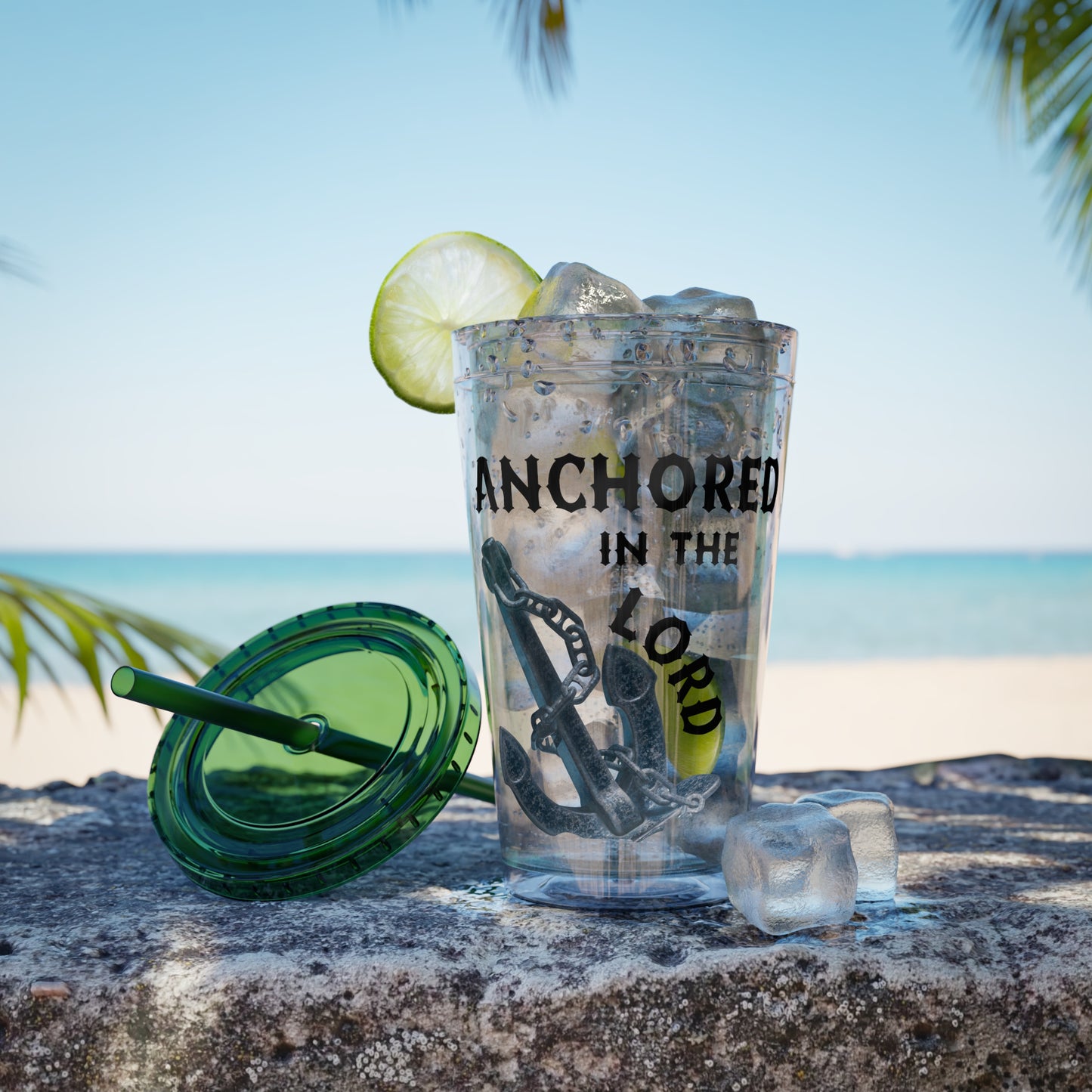 Anchored in the Lord 16oz Tumbler with Straw