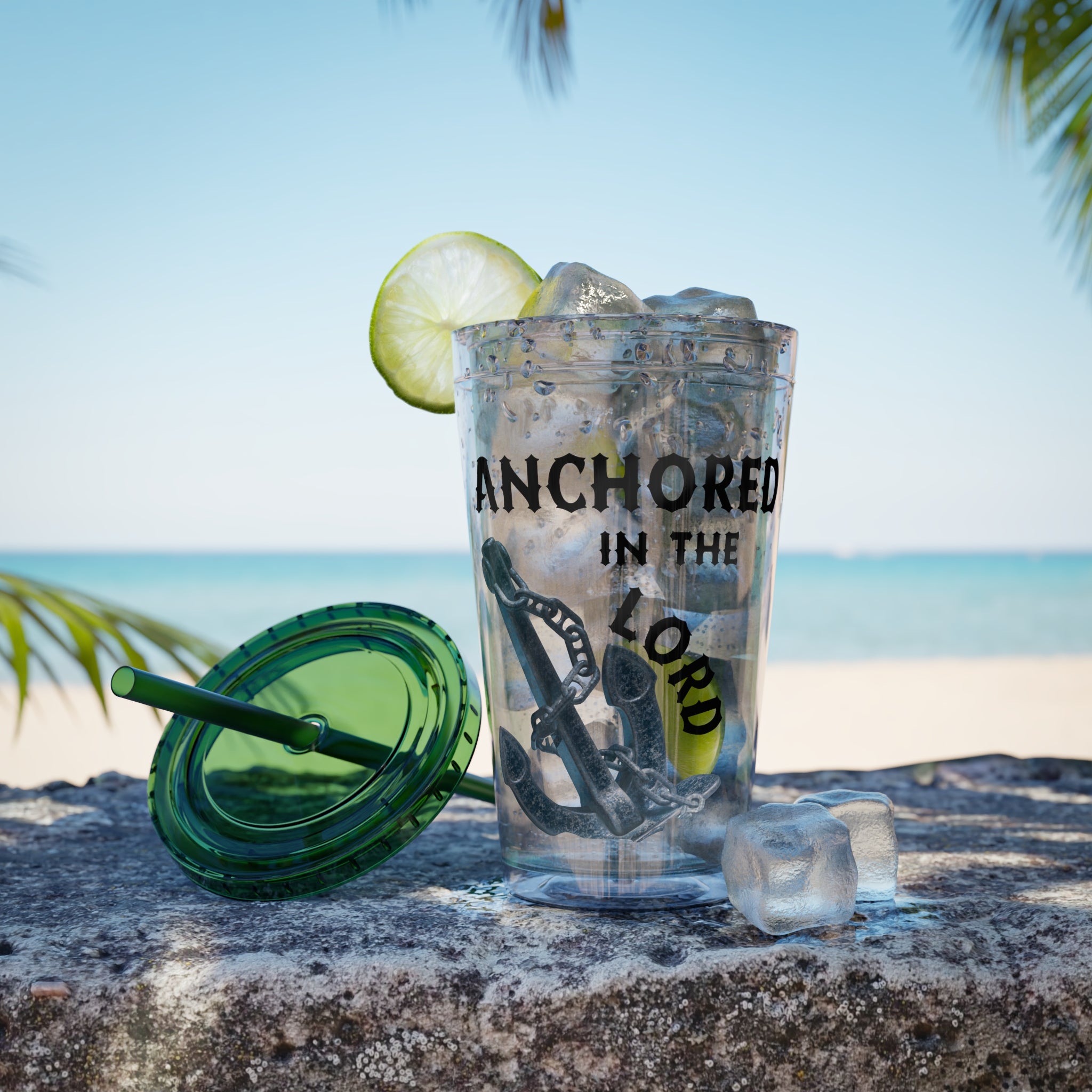 Anchored in the Lord 16oz Tumbler with Straw