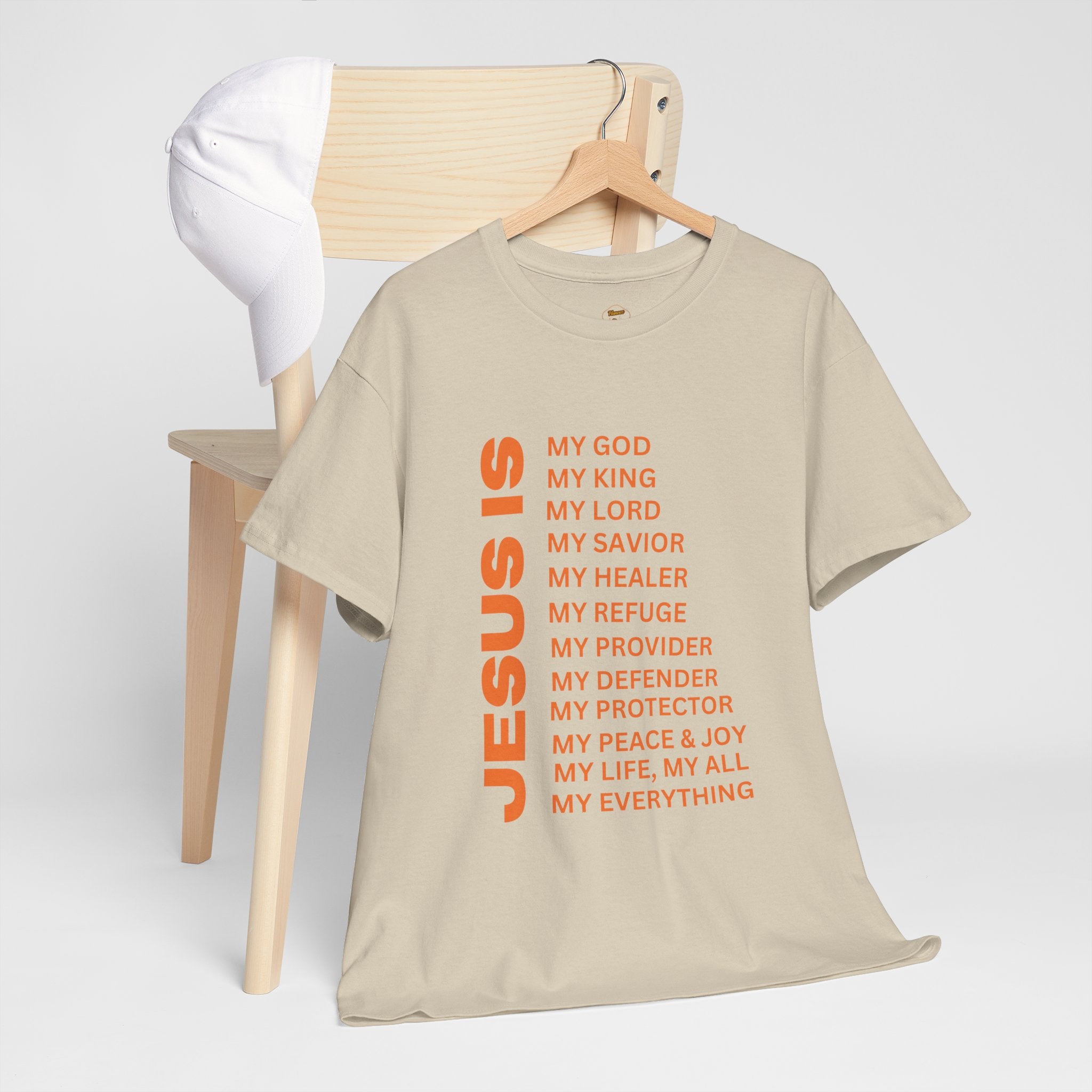 Christian JESUS IS T‑Shirt - Orange