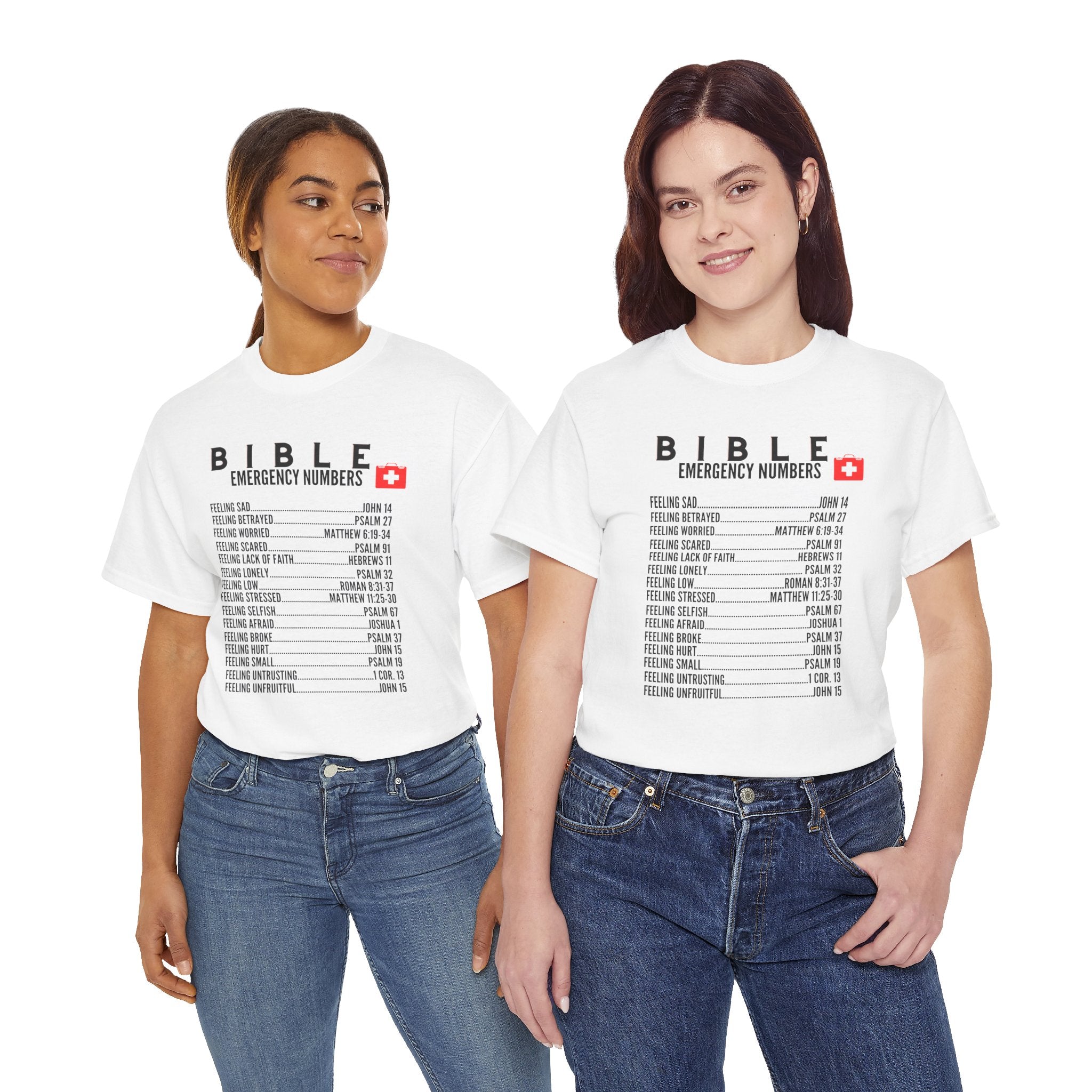 Bible Emergency Numbers Tee - Black