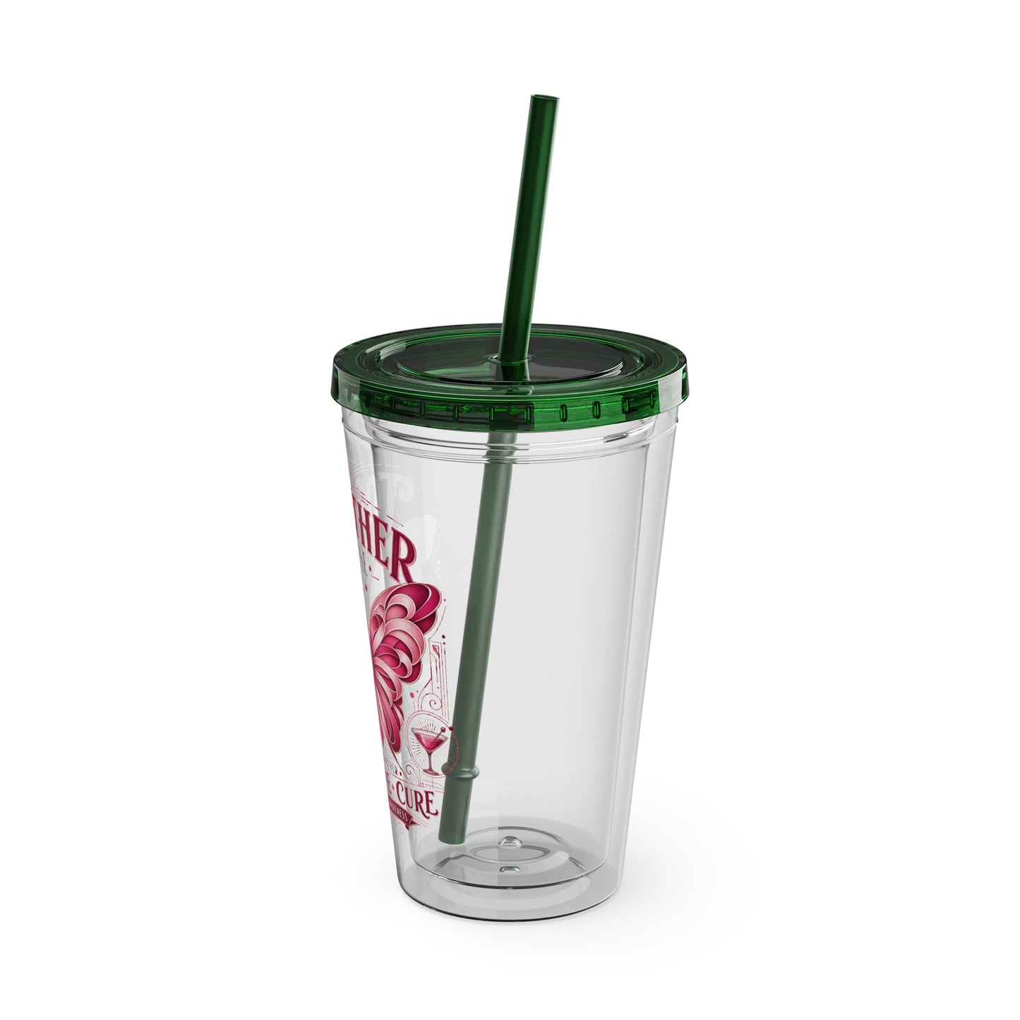 Together We Rise Butterfly Breast Cancer 16oz Tumbler with Straw