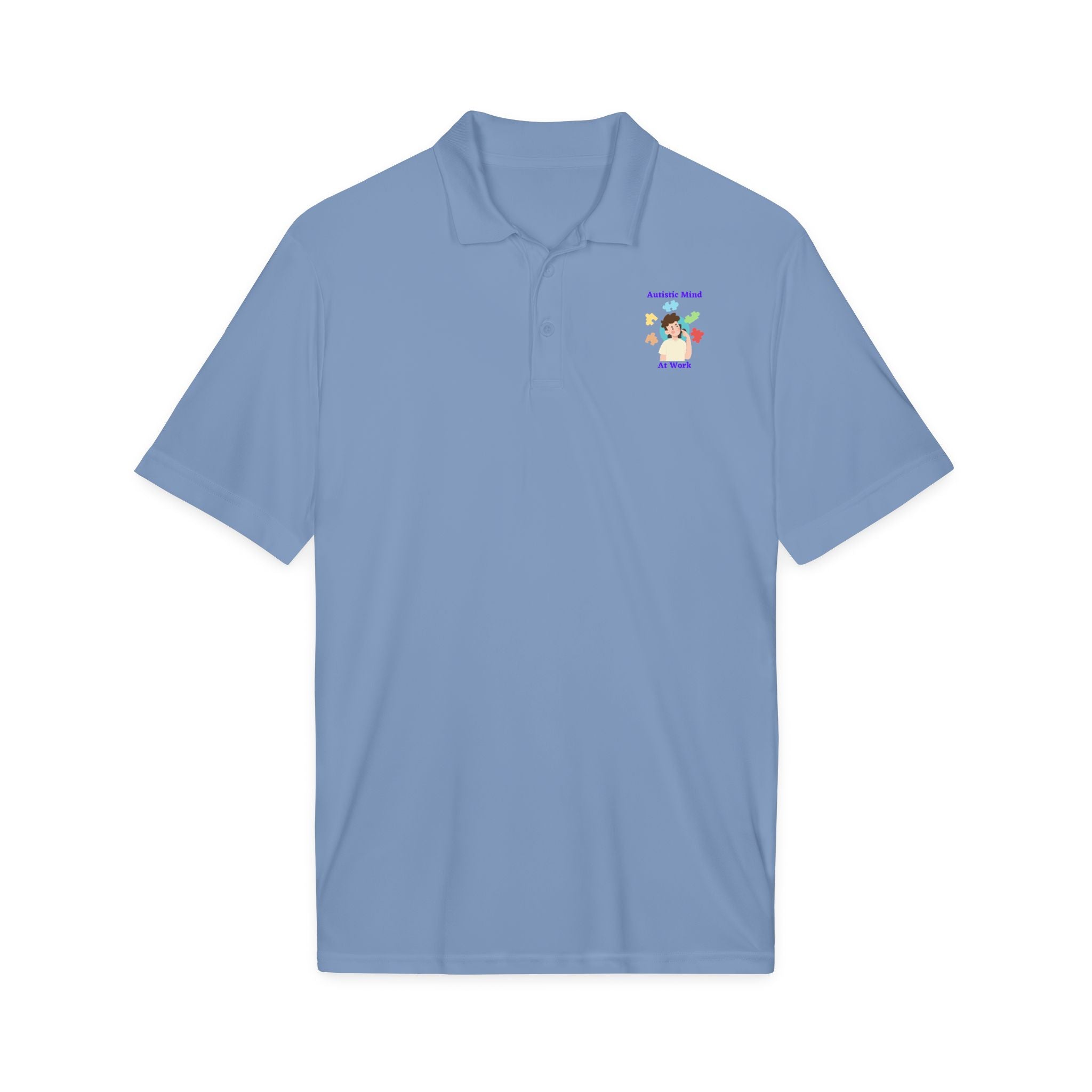 Autism Thinking Polo - Blue