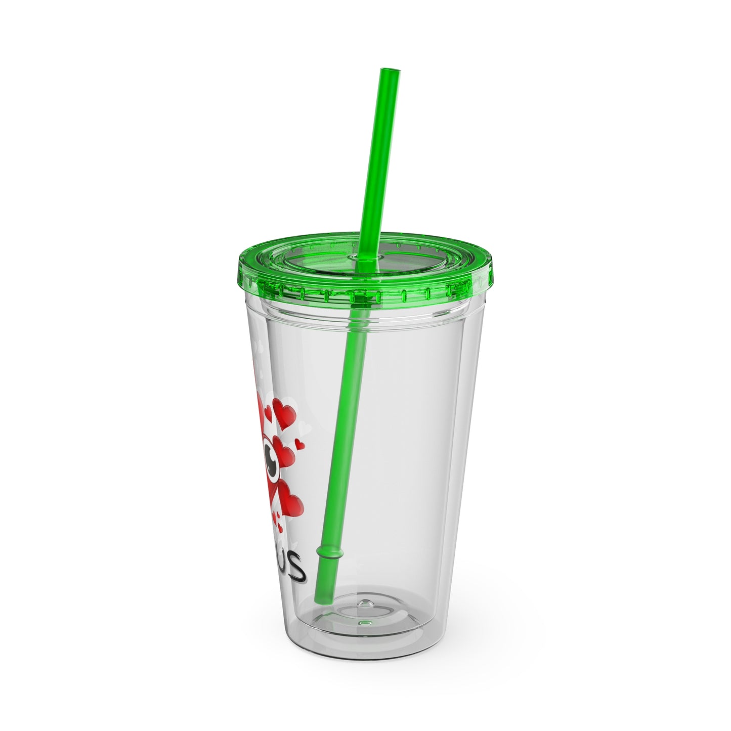 Jesus Heart Love 16oz Tumbler with Straw