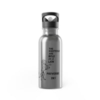 The Righteous Are Bold as a Lion 20oz Stainless Water Bottle with Straw