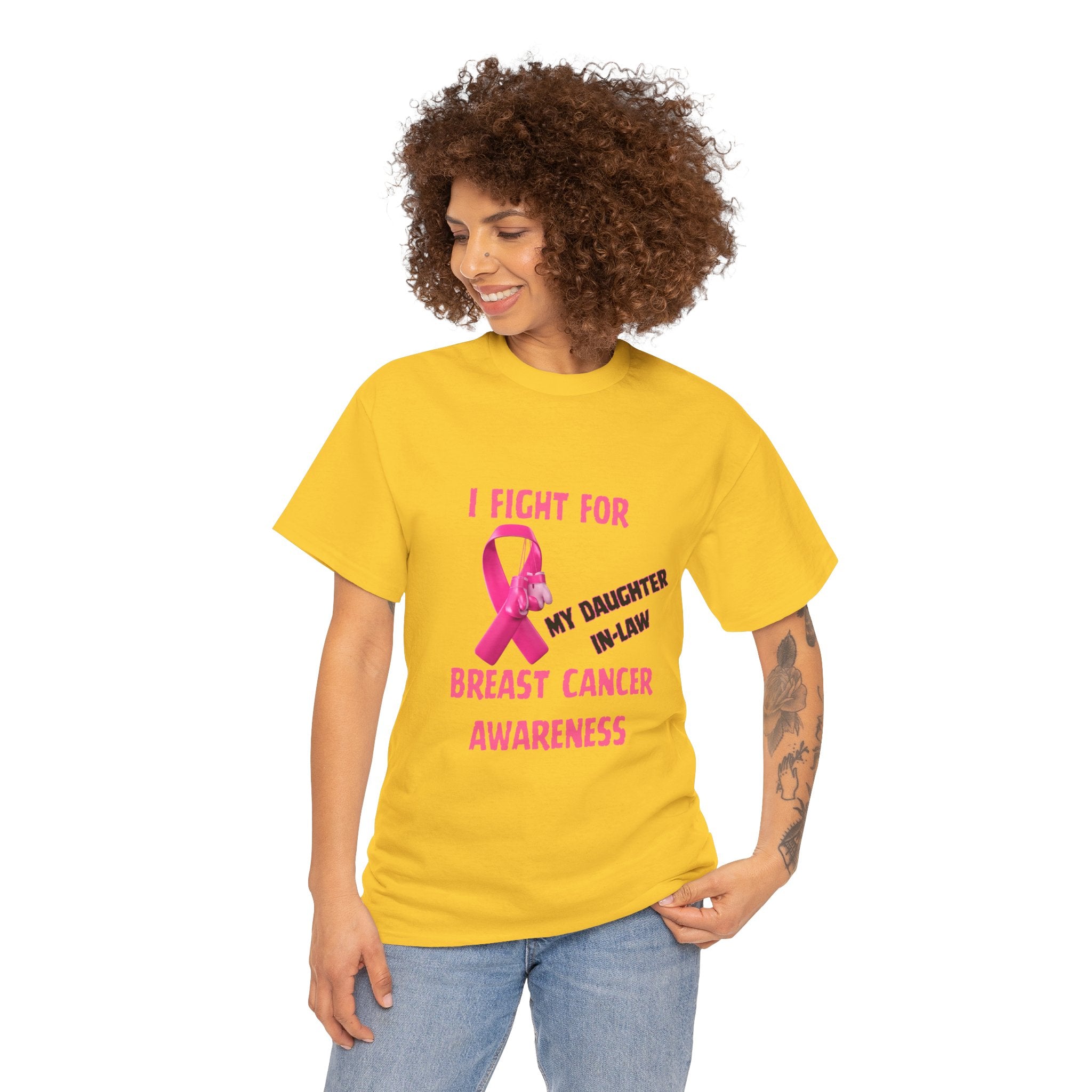 I Fight For My Daughter In-Law Pink Ribbon Tee