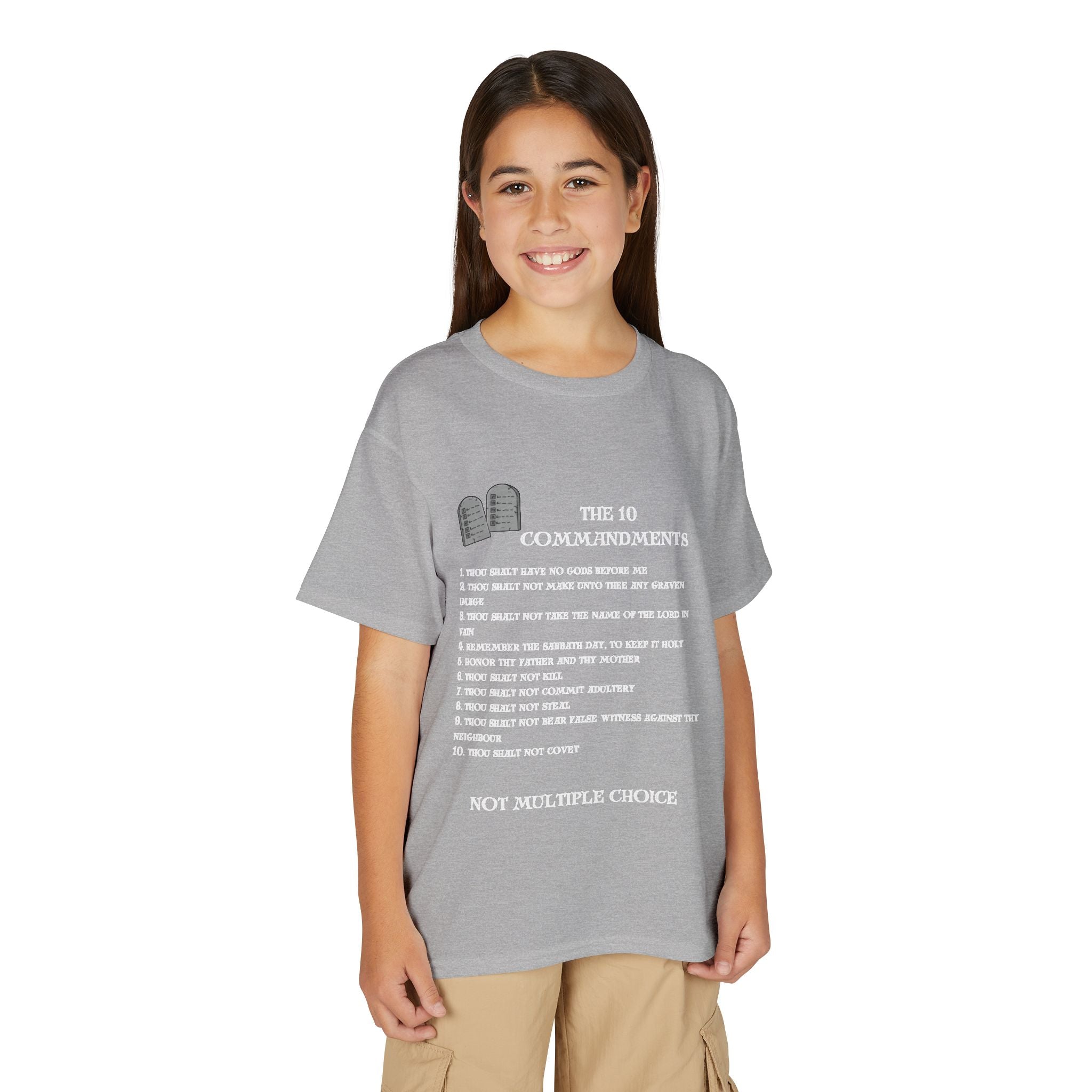 10 Commandments Youth T-shirt - White