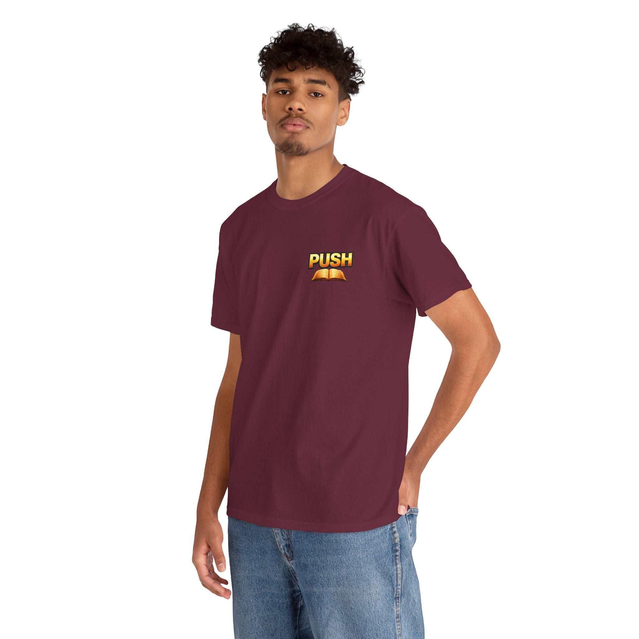 PUSH: Pray Until Something Happens Front/Back Tee - Bible