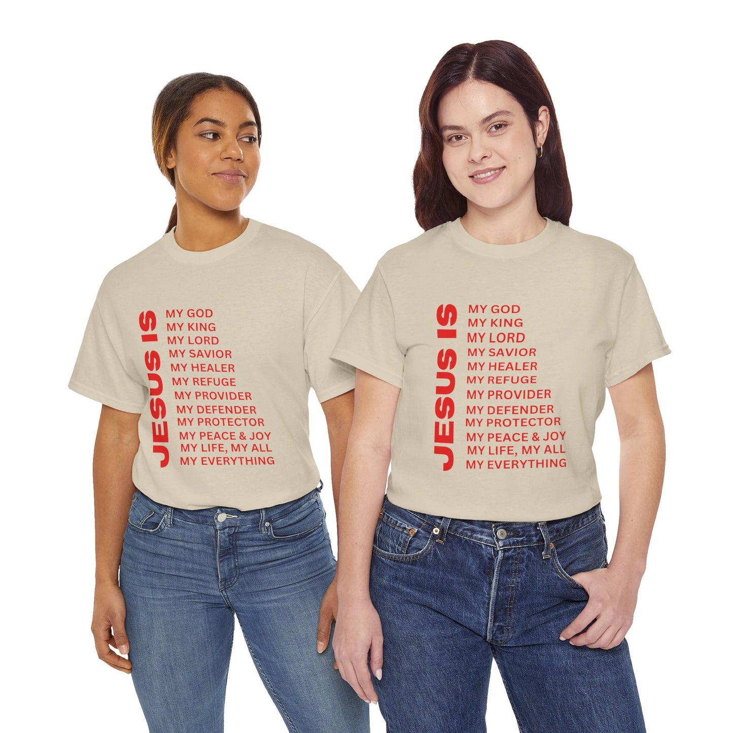 Christian JESUS IS T-Shirt - Red