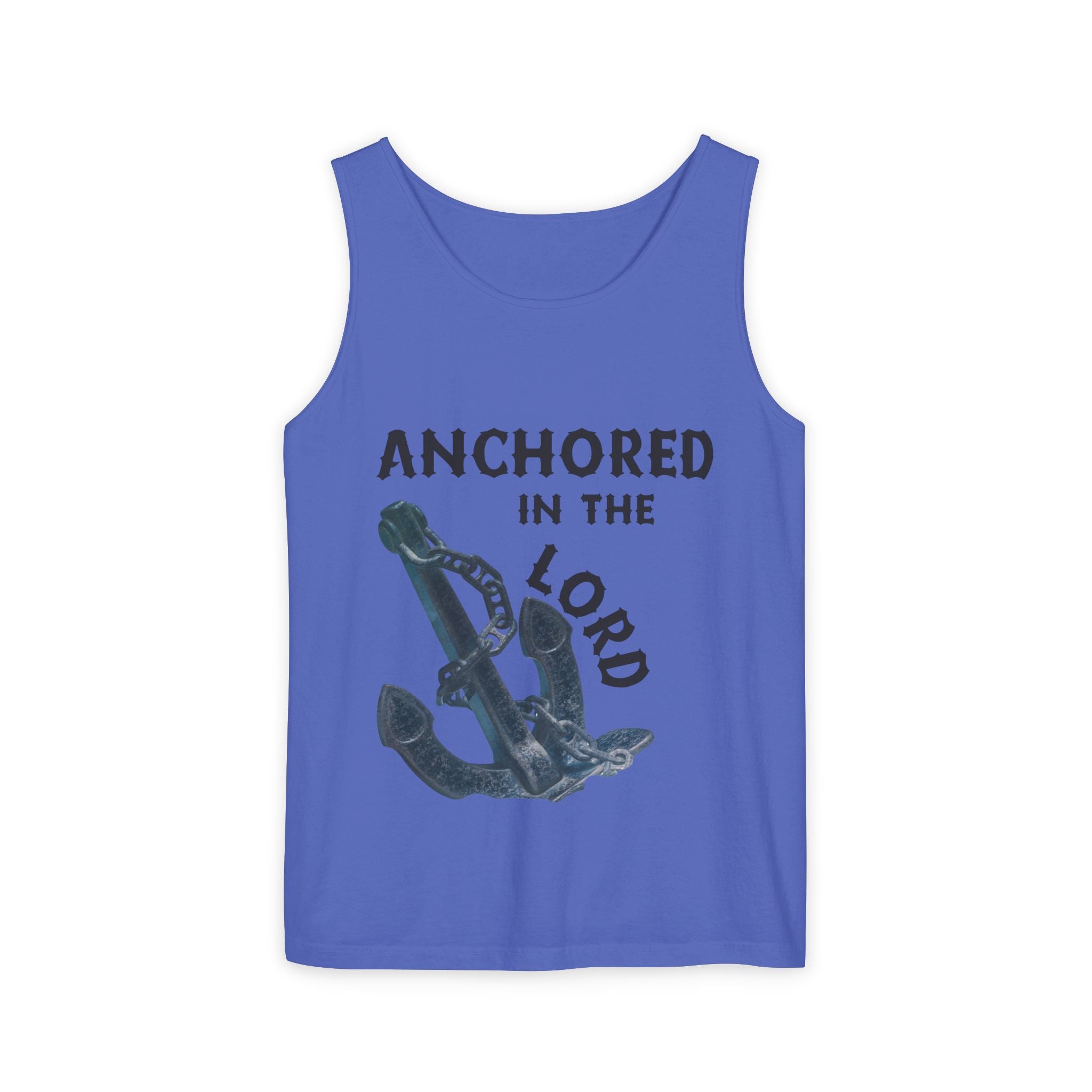 Anchored in the Lord Tank Top - Black