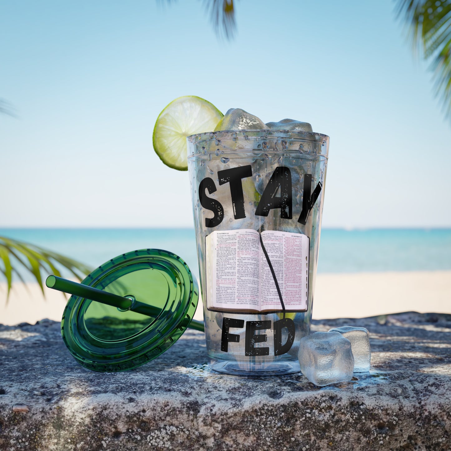 Stay Fed 16oz Tumbler with Straw