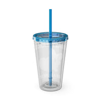 Breast Cancer Awareness 16oz Tumbler with Straw - Butterfly, Heart