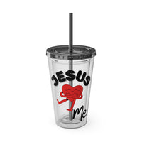Jesus Loves Me 16oz Tumbler with Straw