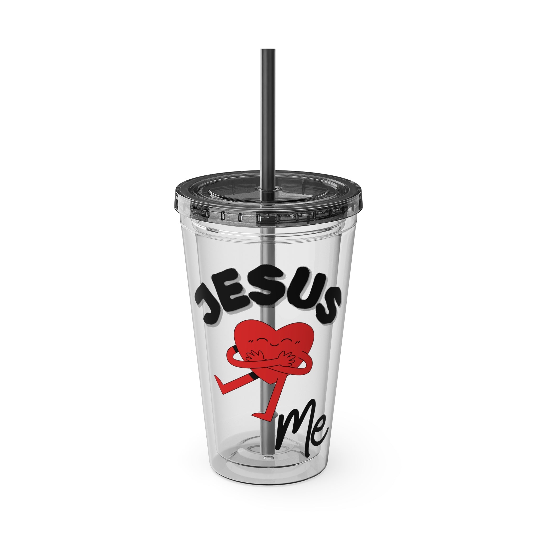 Jesus Loves Me 16oz Tumbler with Straw