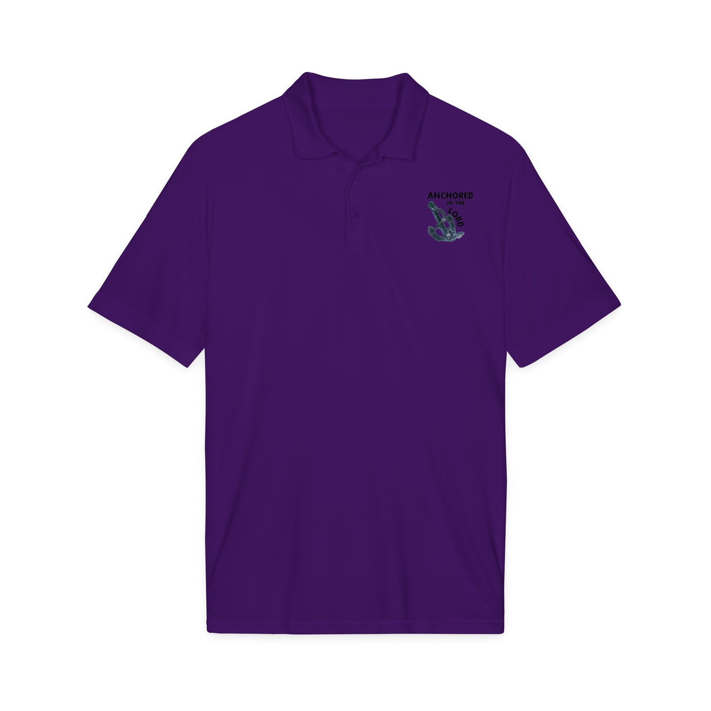 Anchored In The Lord Polo - Black