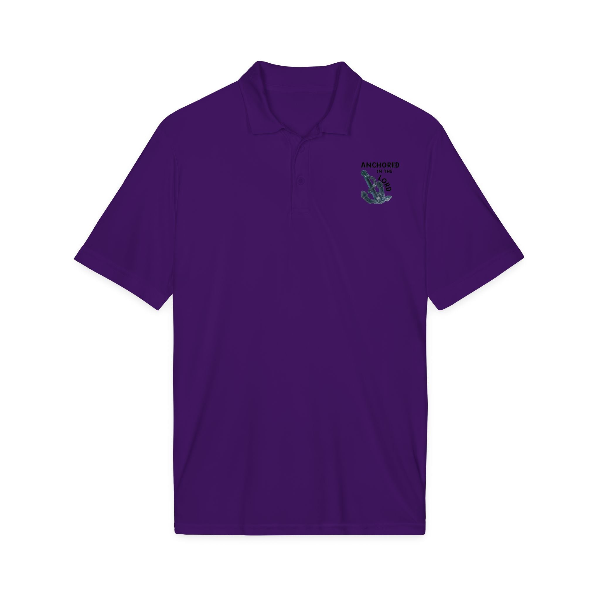 Anchored In The Lord Polo - Black