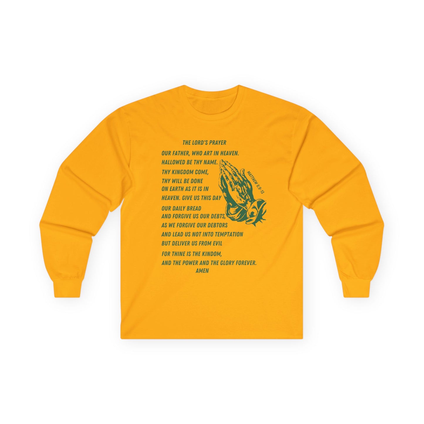 The Lord's Prayer Long Sleeve Tee - Green