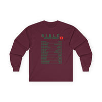 Bible Emergency Numbers Long Sleeve Tee - Green