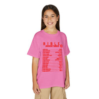 Bible Emergency Numbers Youth T-Shirt — Red
