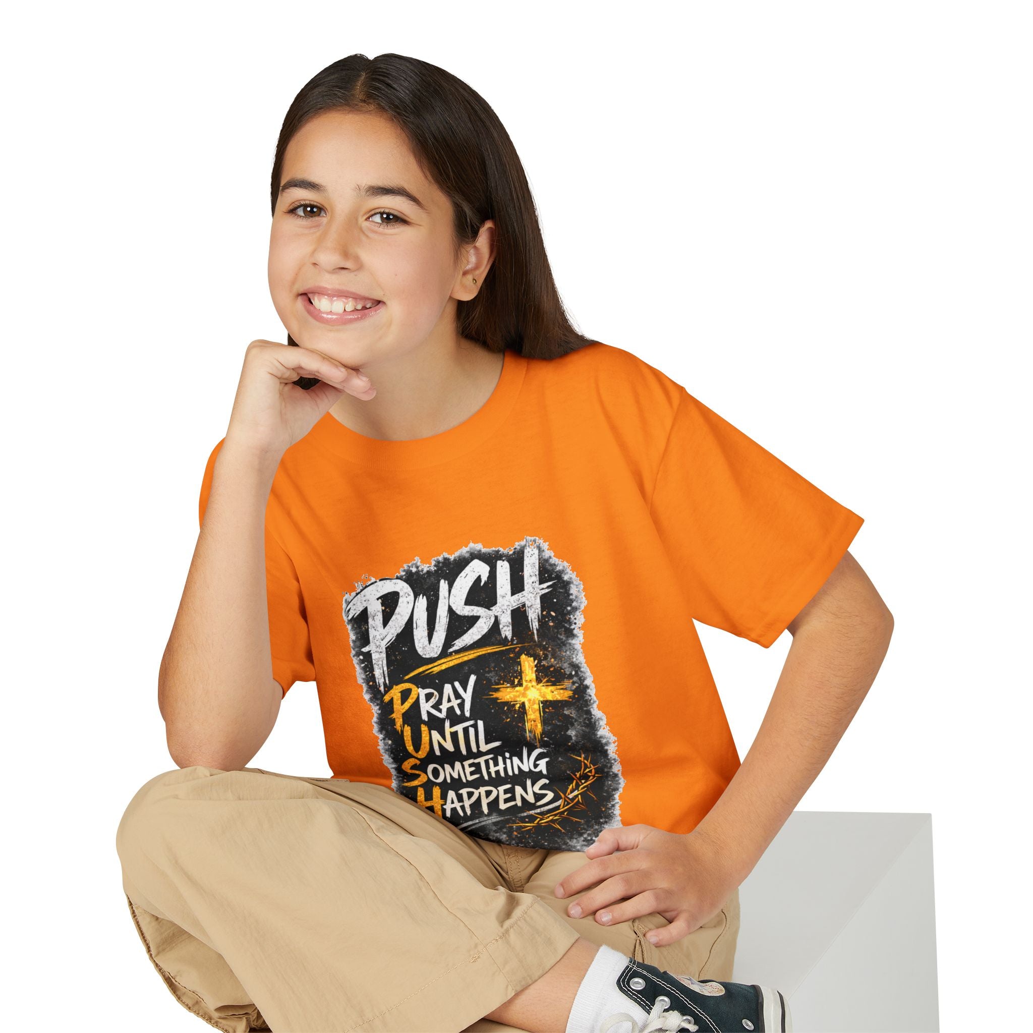 "Push: Pray Until Something Happens" Youth T-shirt
