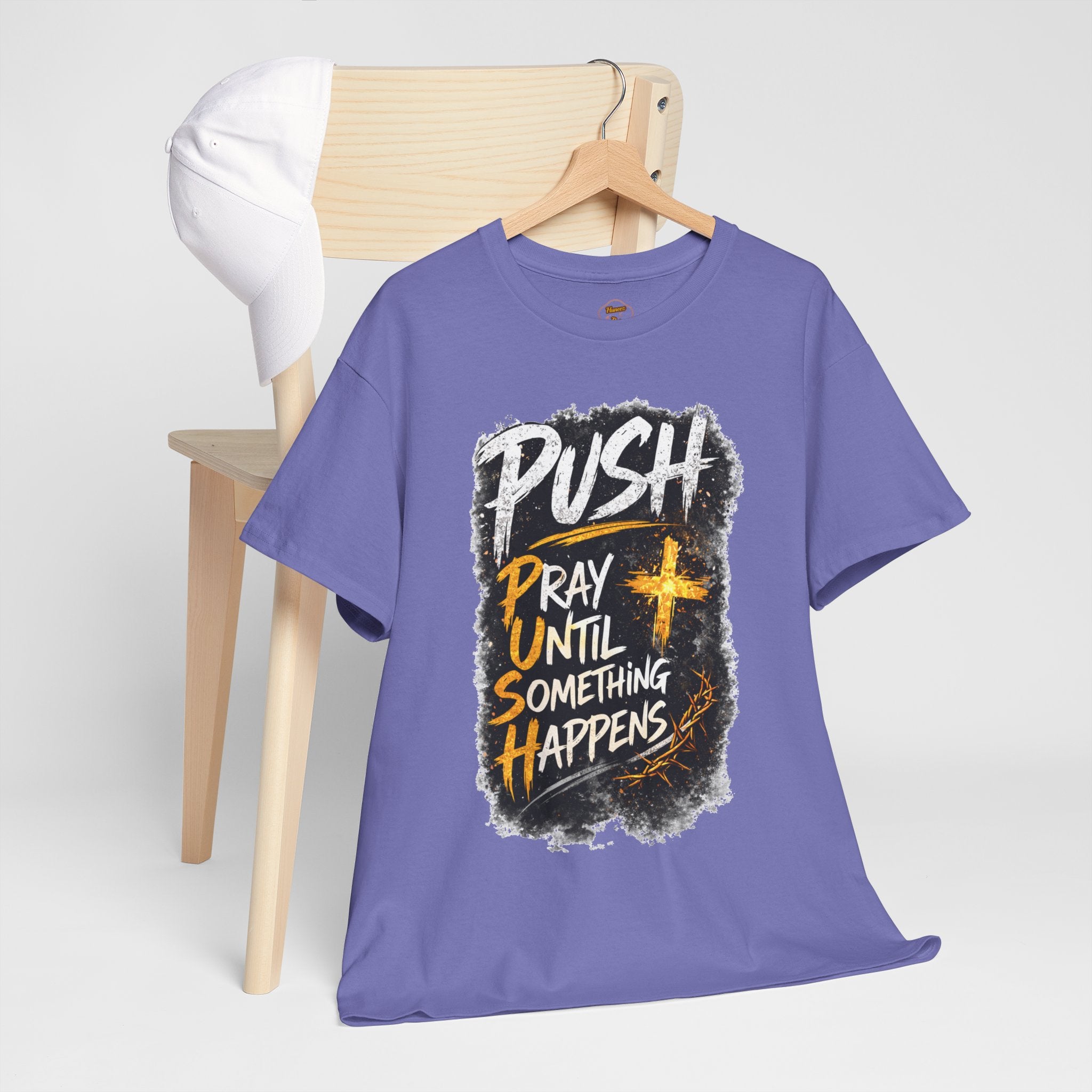PUSH Pray Until Something Happens Christian T-Shirt  - 2
