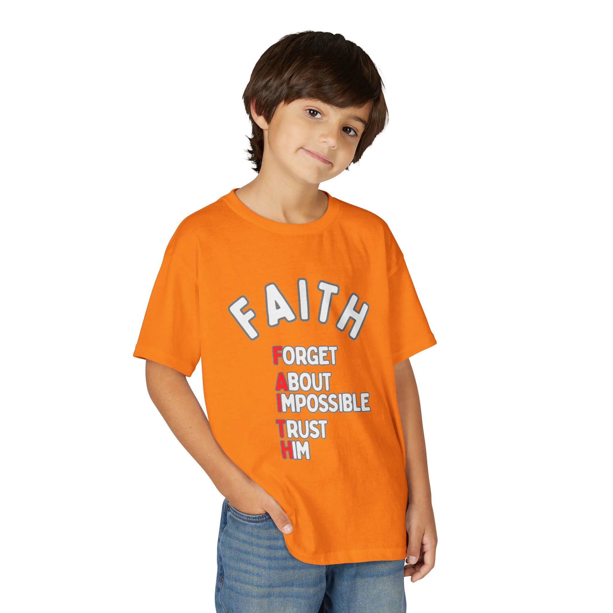 Forget About Impossible, Trust Him Youth Christian Tee