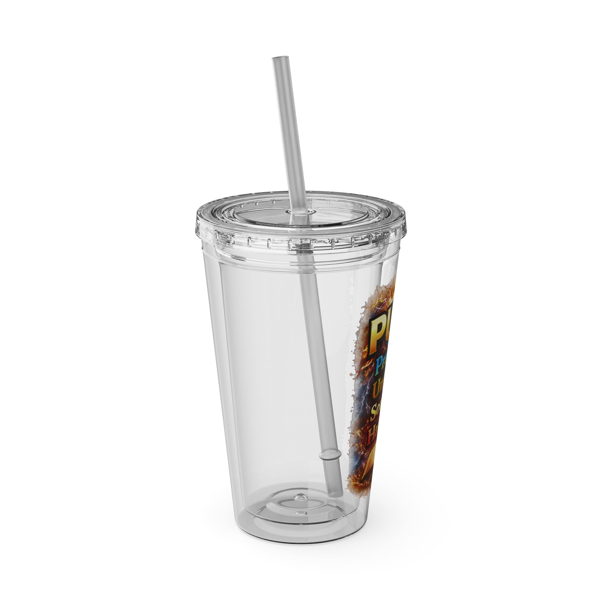Push Pray Until Something Happens 16oz Tumbler — Bible