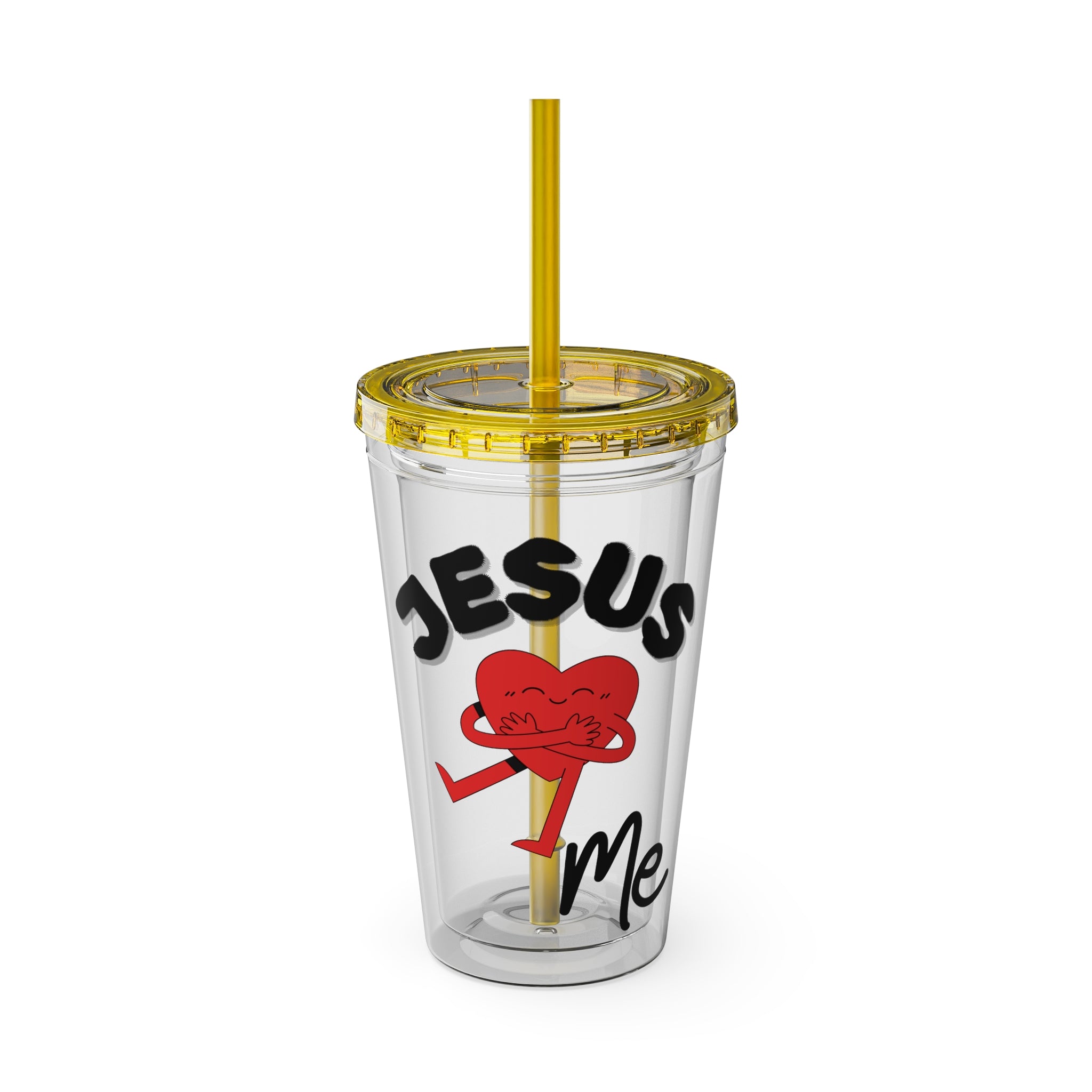 Jesus Loves Me 16oz Tumbler with Straw