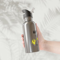 Let Your Light Shine Stainless Steel Water Bottle — 20oz Inspirational Bottle with Straw