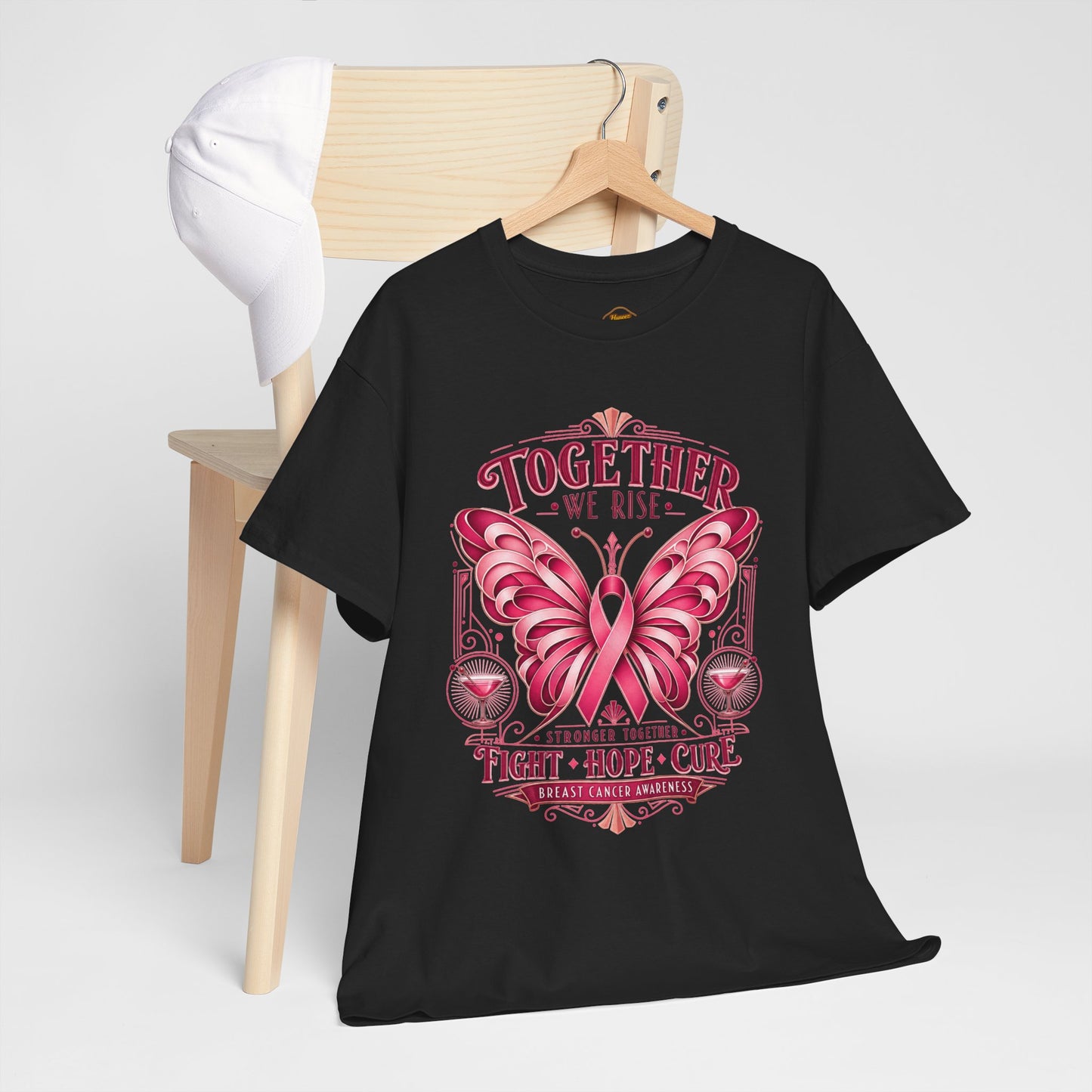 Together We Rise Breast Cancer Awareness T-Shirt — Fight Hope Cure Tee
