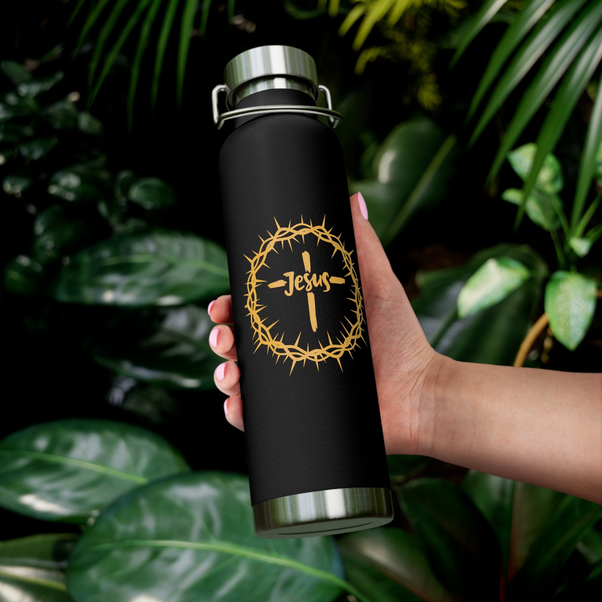 Jesus Crown of Thorns 22oz Insulated Water Bottle