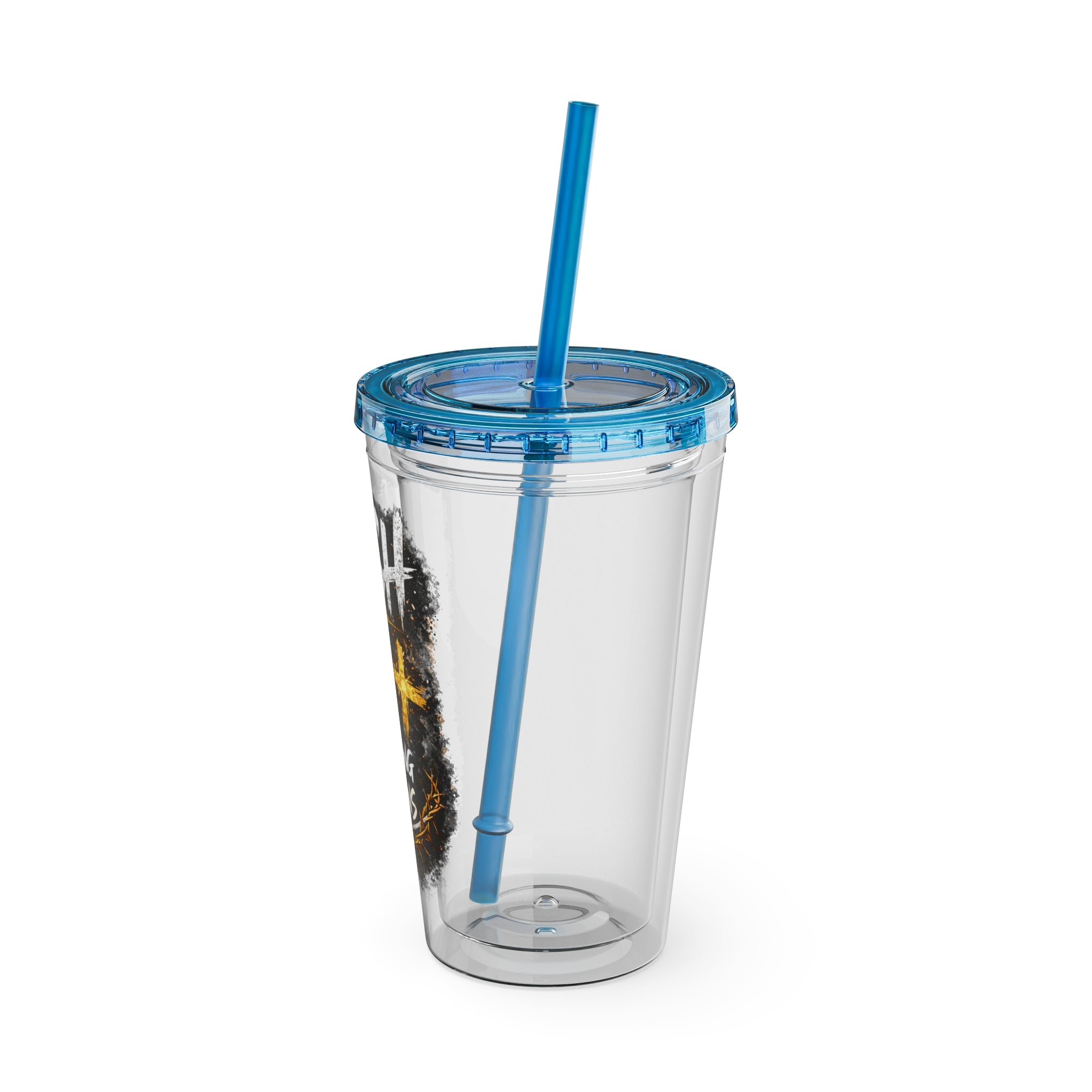“PUSH: Pray Until Something Happens” 16oz Tumbler with Straw