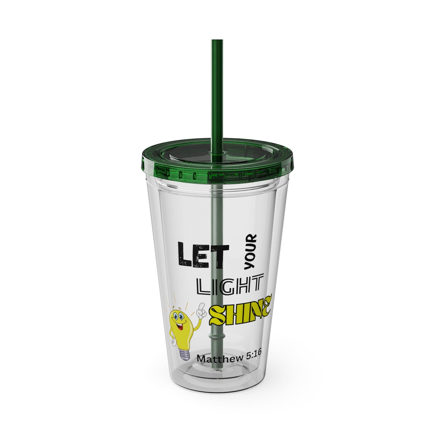Let Your Light Shine 16oz Tumbler With Straw