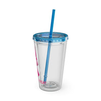 Pink Ribbon “Stay in the Fight” 16oz Tumbler with Straw