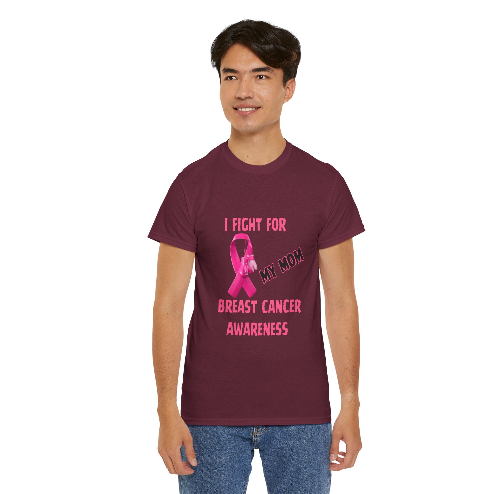 I Fight for My Mom Pink Ribbon Shirt