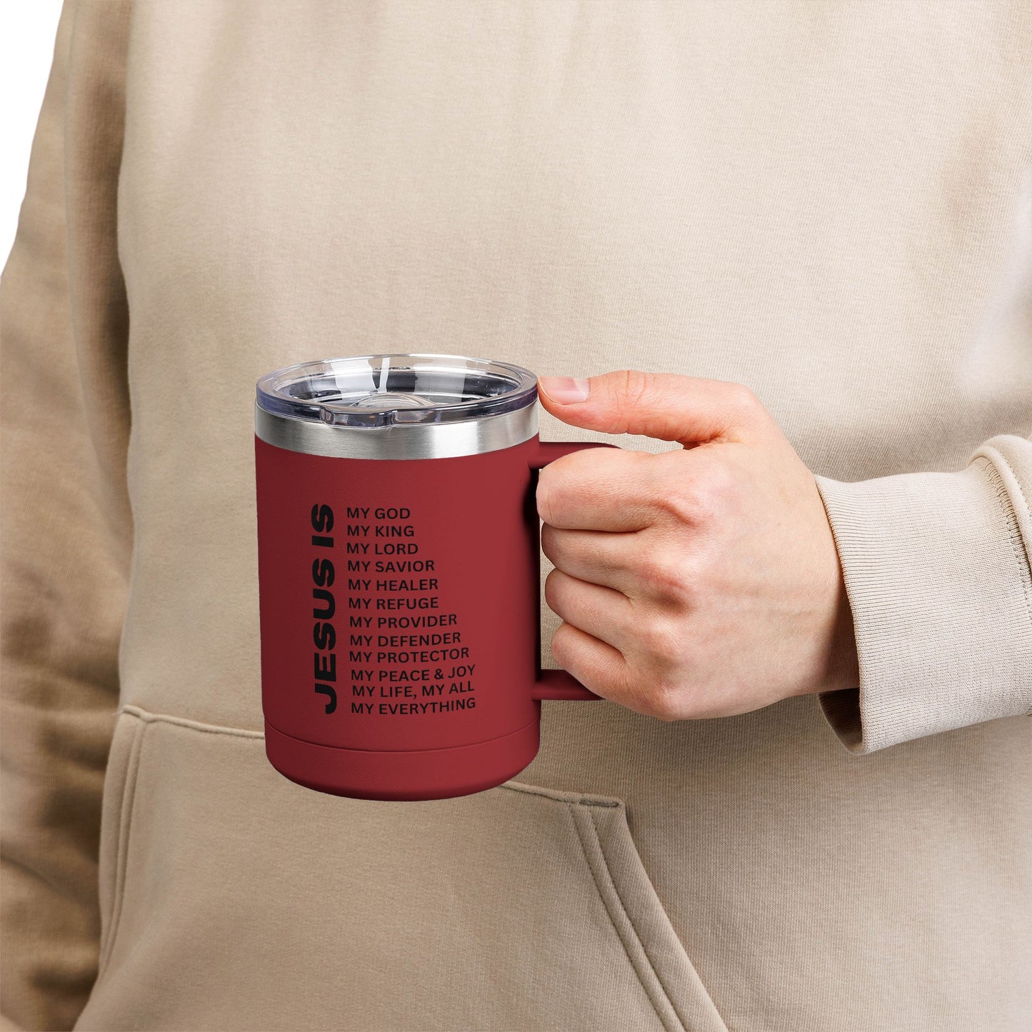 Christian Jesus Is 15oz Tumbler - Black
