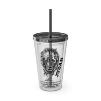 Lion of Judah 16oz Tumbler with Straw