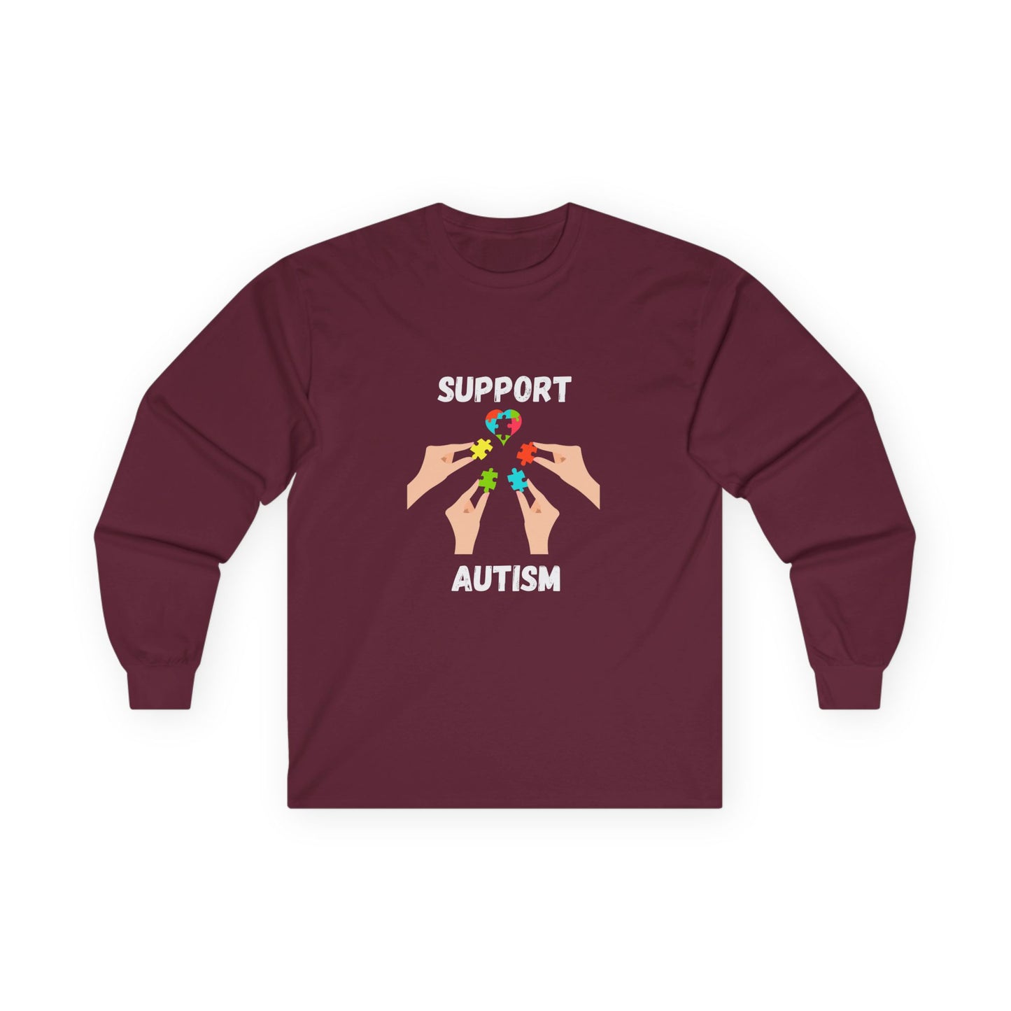 Puzzle Piece Hands Awareness Shirt - White