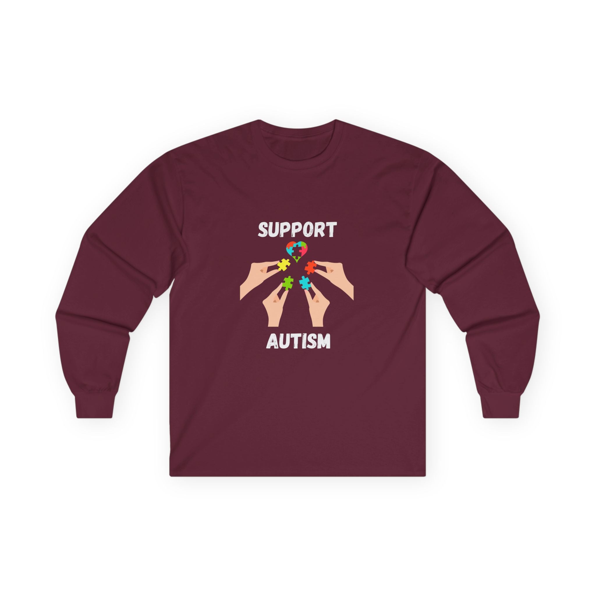 Puzzle Piece Hands Awareness Shirt - White
