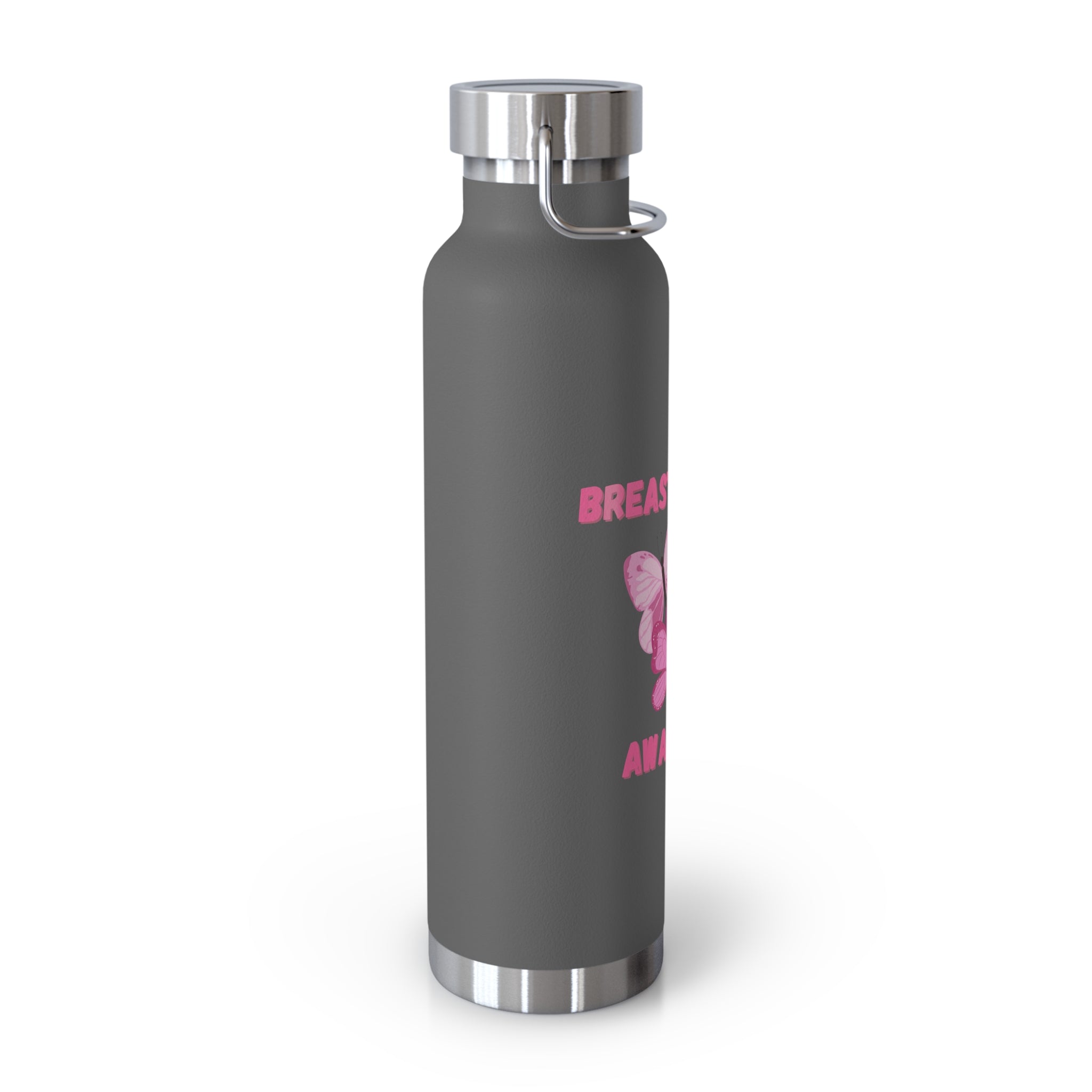 Butterfly Breast Cancer Awareness 22oz Insulated Water Bottle